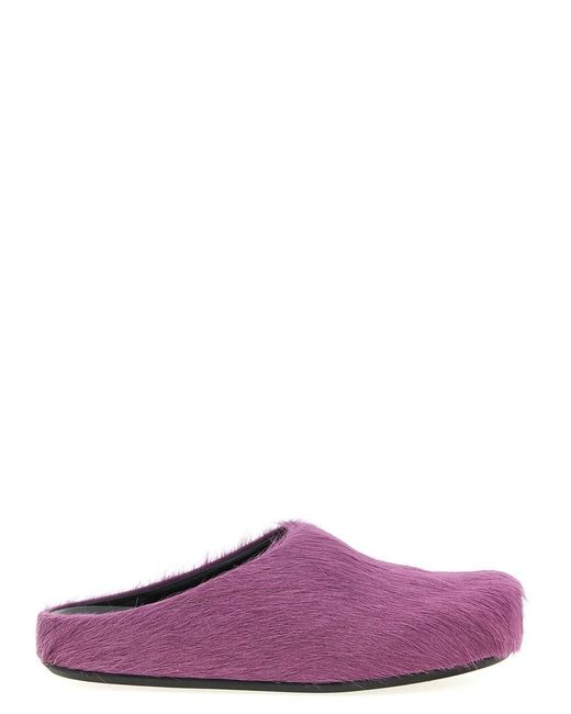 Marni Purple 'Fussbett' Sabots for men