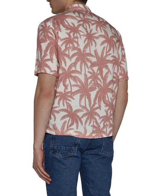 Palm Angels Pink Shirts for men