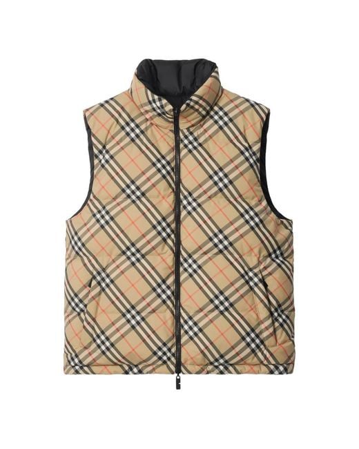 Burberry Metallic Outwear Waistcoats for men