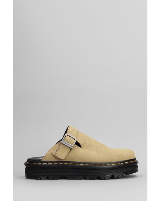 Dr. Martens Gray Zebzag Slipper-Mule for men