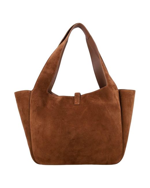 Saint Laurent Brown Le 5 À 7 Bea Tote Bag