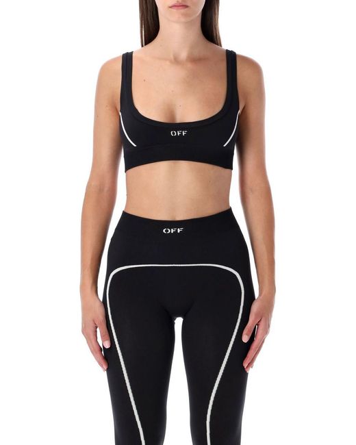 Off-White c/o Virgil Abloh Black Off Stamp Seamless Logo Bra