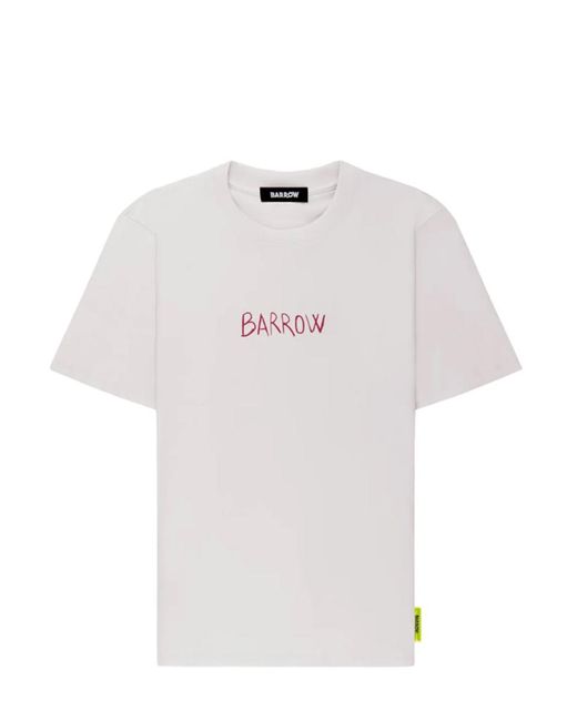 Barrow White T-shirts And Polos for men