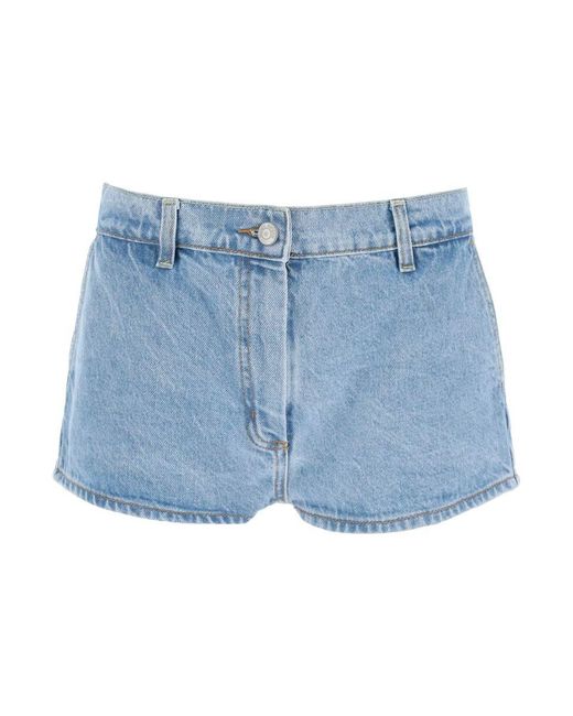 Magda Butrym Blue Denim Hot Shorts For A