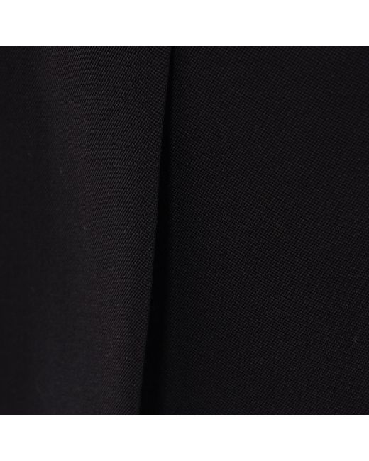 Versace Black Grain De Poudre Wool Midi Pencil Skirt
