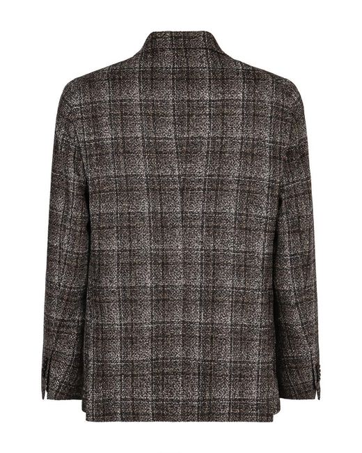 Tagliatore Black Single-Breasted Two-Button Blazer for men