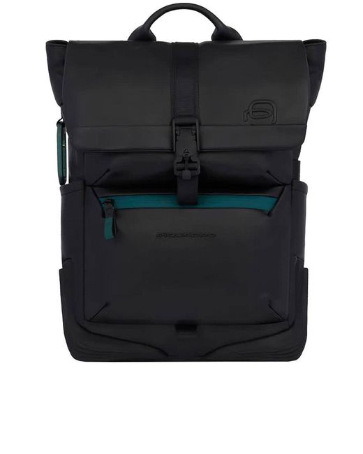 Piquadro Black Backpack For Pc And Ipad Cpn Chest Strap Bags
