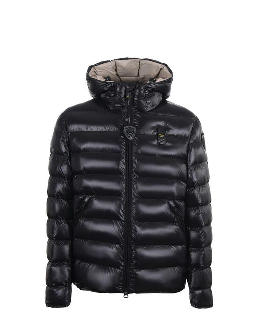 Blauer Usa Black Quilted Ripstop Nylon Jacket for men