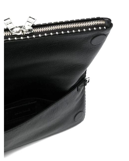 Zadig & Voltaire Black Rock Grained Leather Studs