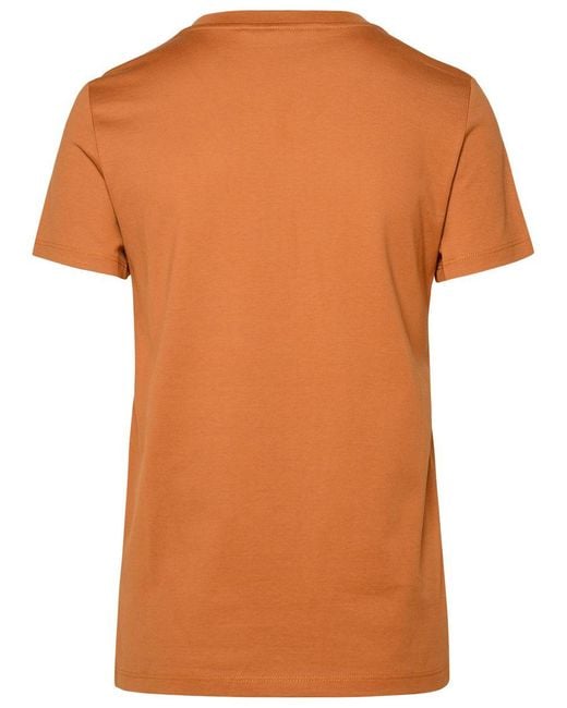 Max Mara Orange Caramel Cotton T-Shirt