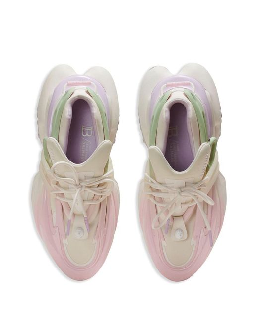 Balmain Pink Unicorn Sneakers With Inserts
