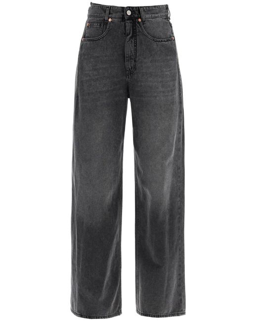 MM6 by Maison Martin Margiela Gray Hybrid Panel Jeans With Seven