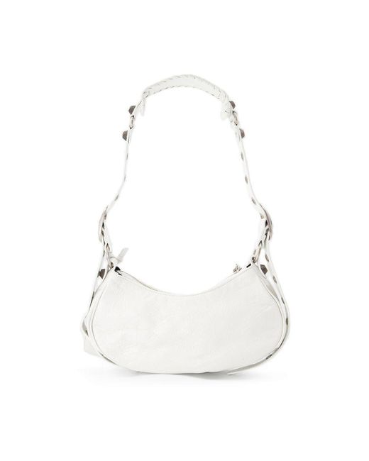 Balenciaga White Cagole Shoulder Xs Bag