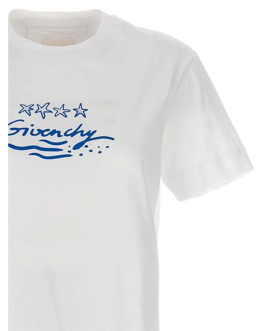 Givenchy White Print T-Shirt
