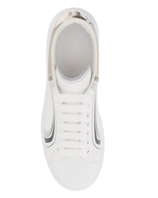 Alexander McQueen Larry Oversized Football Sneaker In White/vanilla for men