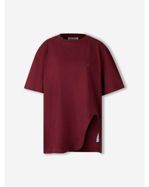 The Attico Red Plain Logo T-shirt