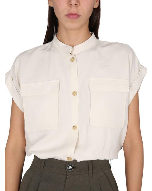 Woolrich White Shirt With Pockets