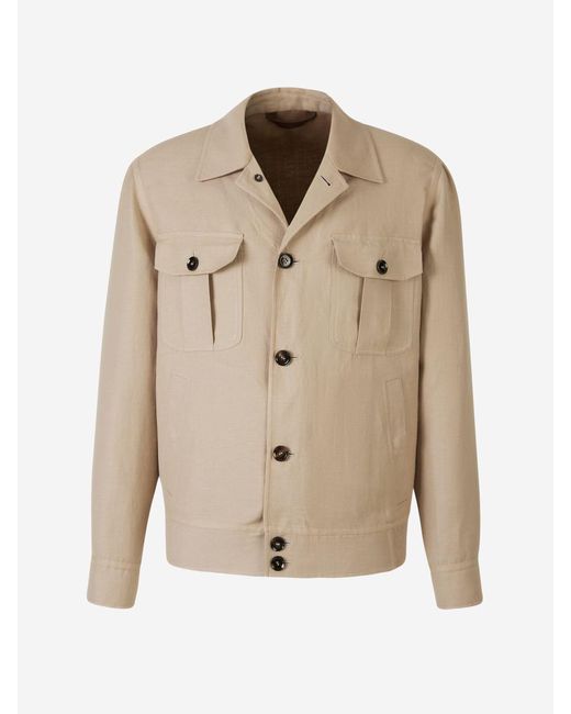 Brioni Natural Linen Jacket for men