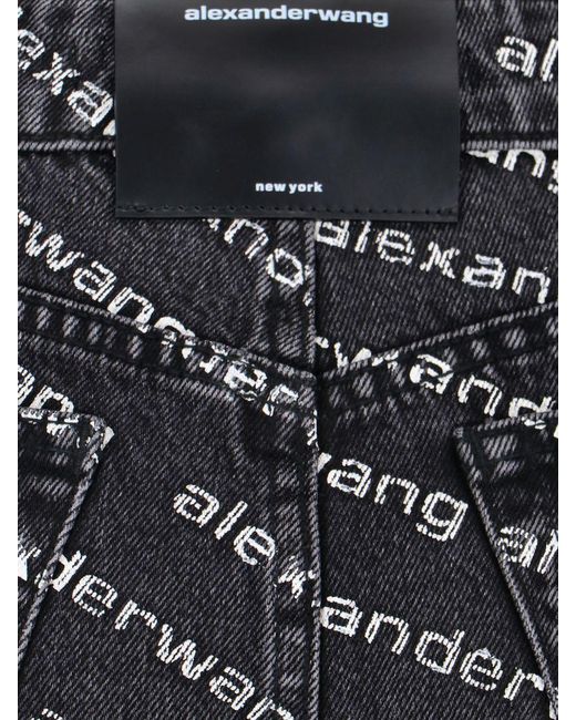Alexander Wang Gray Logo Bite Shorts Grey