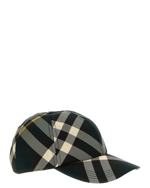 Burberry Black Check Cap Hats for men