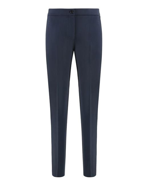 Pinko Blue Viscose Blend Trousers