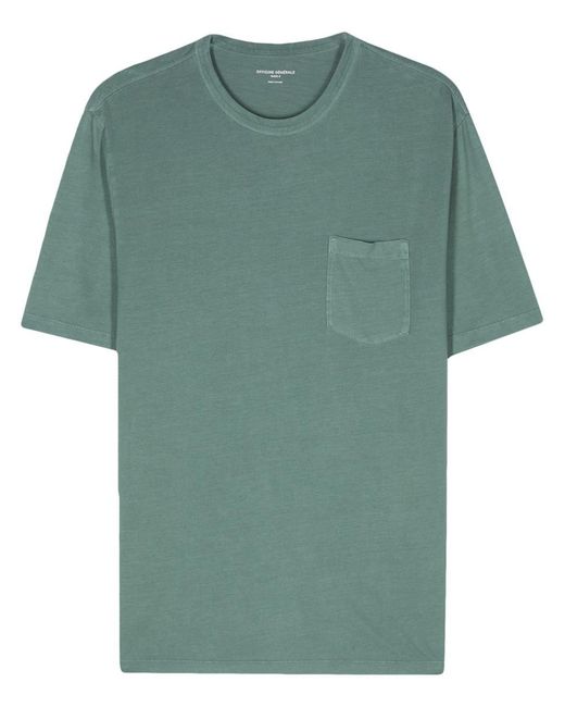 Officine Generale Green Chest-pocket T-shirt for men