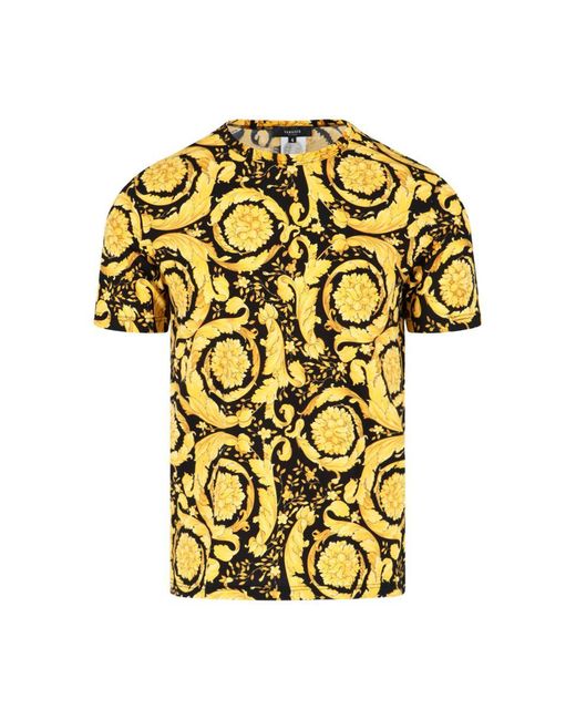 Versace Yellow 'barocco' T-shirt for men