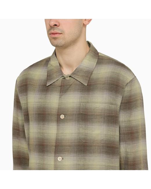 Our Legacy Natural Linen And Cotton Cross Weave Box Shirt for men