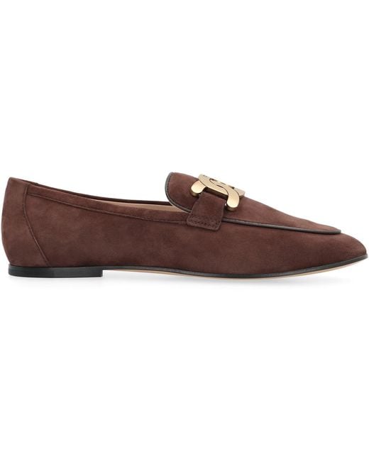 Tod's Brown Kate Suede Loafers