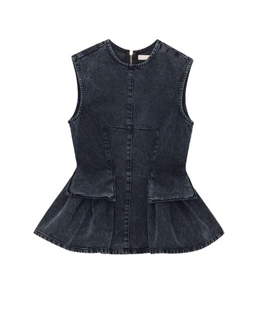 REMAIN Birger Christensen Blue Top