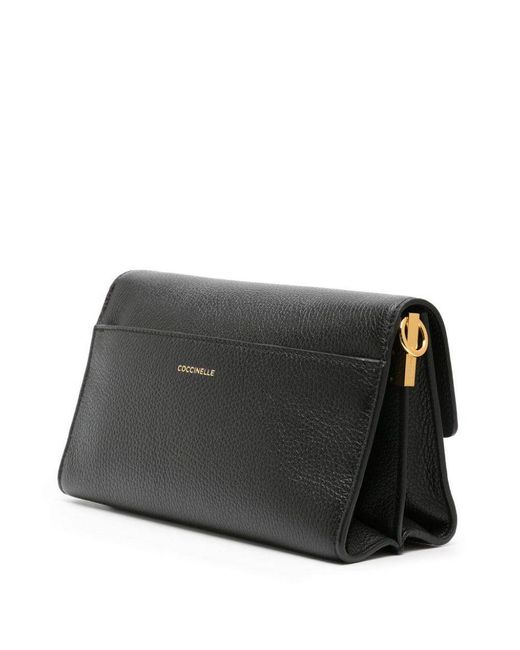 Coccinelle Black Binxie Leather Crossbody Bag