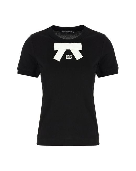 Dolce & Gabbana Black Bow T-Shirt