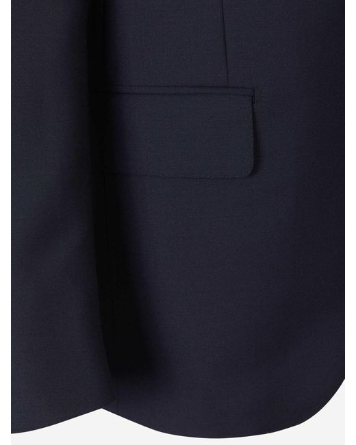 Isaia Blue Wool Mohair Suit for men