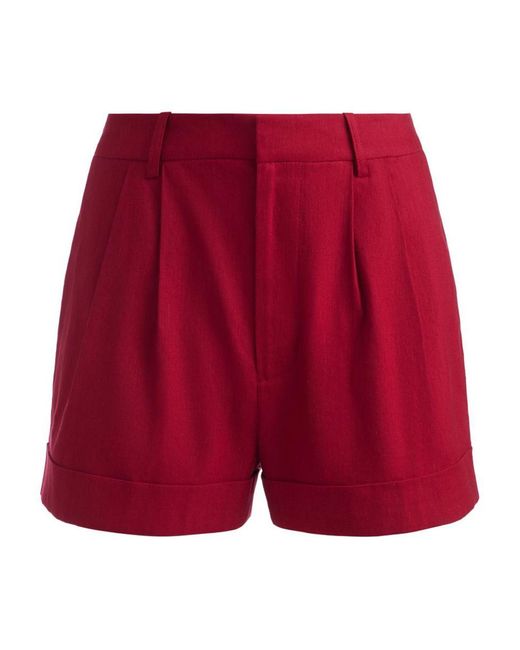 Alice + Olivia Red Alice + Olivia Conry Linen Blend Shorts