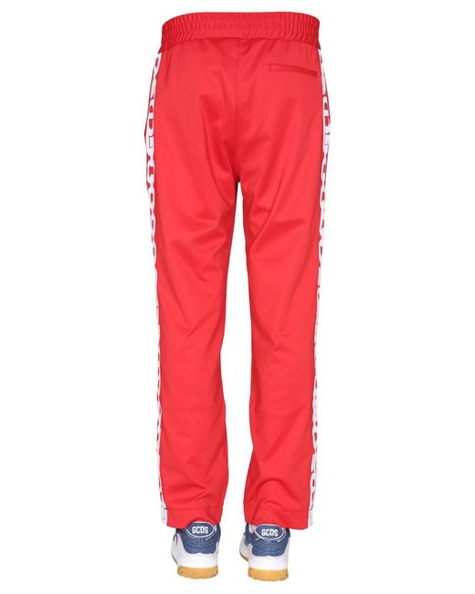 Gcds Red Jogging Pants With "Chain" Print for men