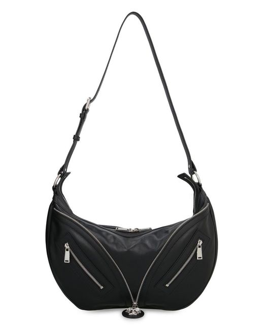 Versace Black Repeat Hobo Bag