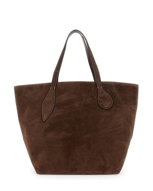Liffner Brown 'Sprout' Tote Bag With Open Top
