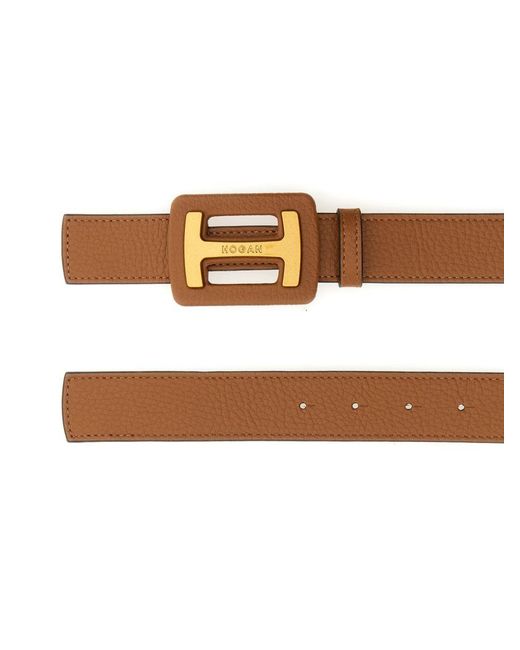 Hogan Brown Leather Belt