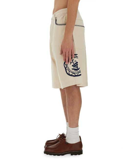 Drole de Monsieur Natural Cotton Bermuda Shorts for men