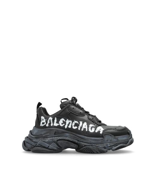 Balenciaga Black Sports Shoes 'triples S',