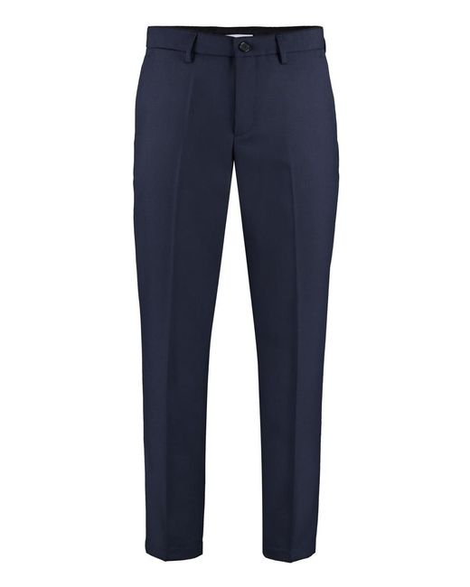 Department 5 Blue Setter Wool Blend Trousers for men