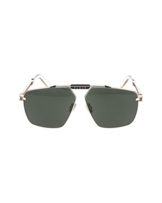 Philipp Plein Green Sunglasses for men