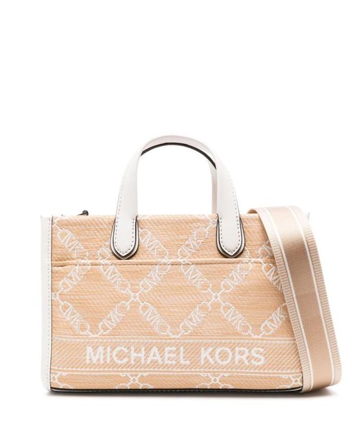 Michael Kors Natural Gigi Small Rafia Tote Bag