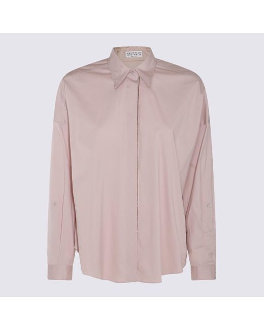 Brunello Cucinelli Pink Cotton Shirt Lyst Canada