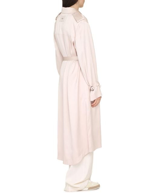 Fendi Pink Double-breasted Trench Coat