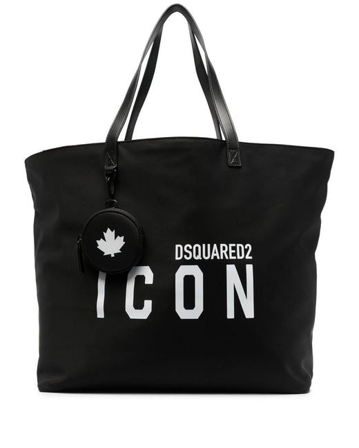 DSquared² Black Be Icon Shopping Bag