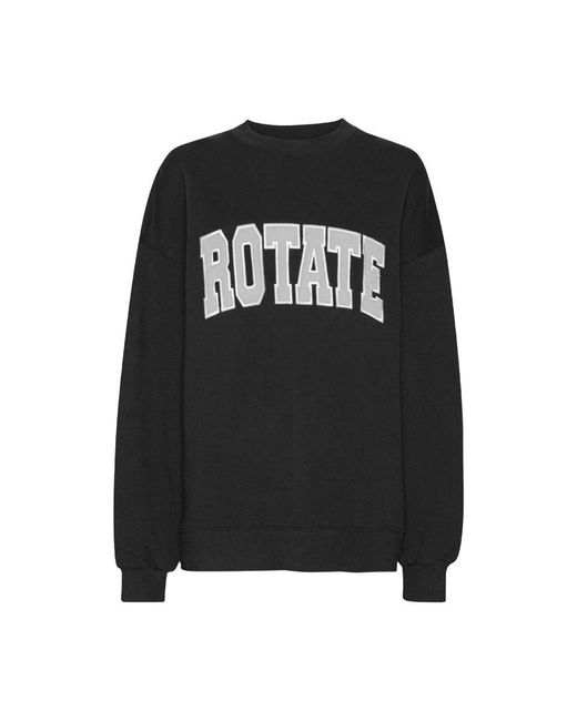 ROTATE BIRGER CHRISTENSEN Black Heavy Sweatshirt