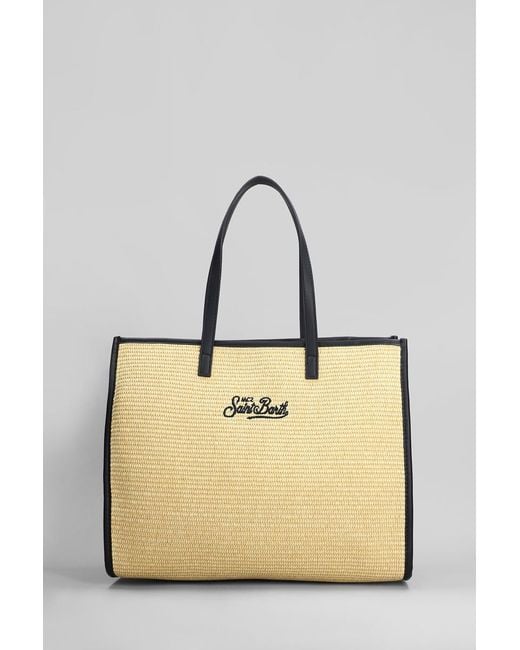 Mc2 Saint Barth Metallic Vivian Straw Tote