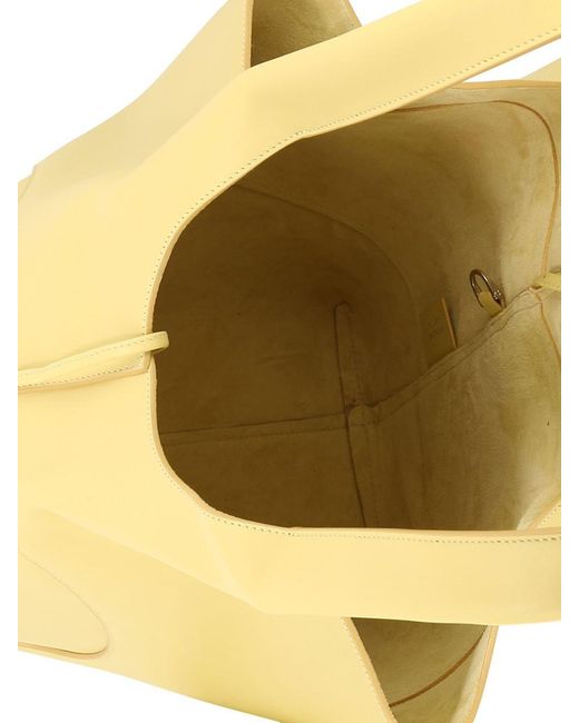 Ferragamo Yellow Hobo Bag With Cut-out Detailing