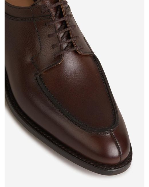 Crockett and Jones Brown Hardwick Leather Shoes for men